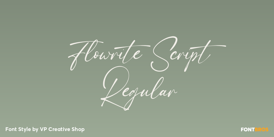 Flowrite Script Regular Poster