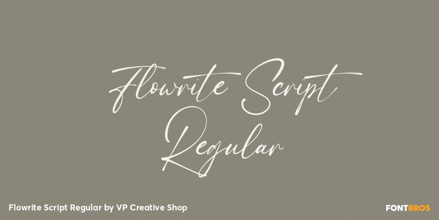 Flowrite Script Regular Poster