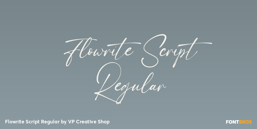 Flowrite Script Regular Poster