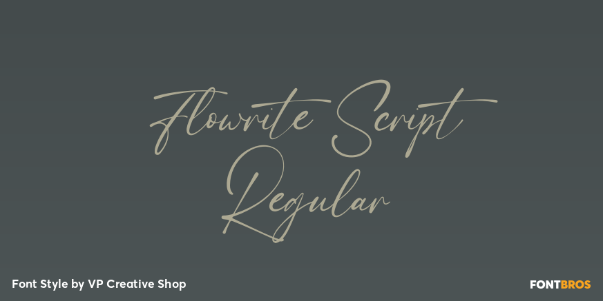 Flowrite Script Regular Poster