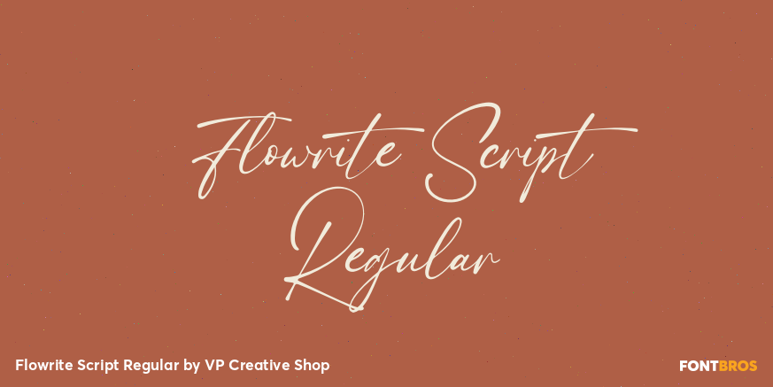Flowrite Script Regular Poster