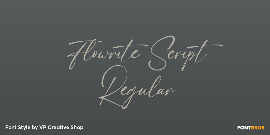 Flowrite Script Regular Poster