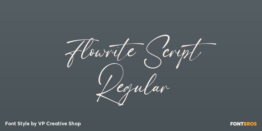 Flowrite Script Regular Poster