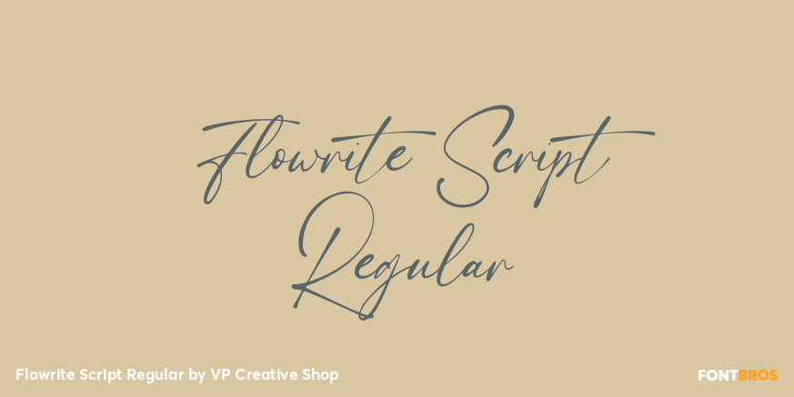 Flowrite Script Regular Poster