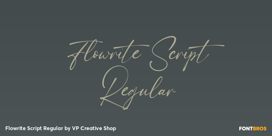 Flowrite Script Regular Poster