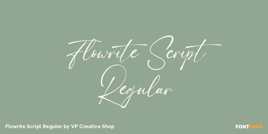 Flowrite Script Regular Poster