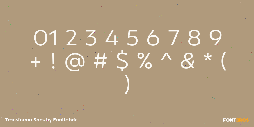 Transforma Sans Font Poster #1