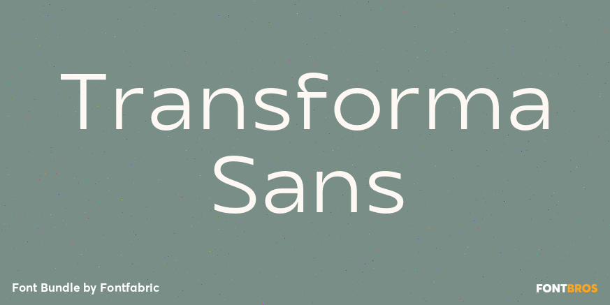 Transforma Sans Font Poster #1