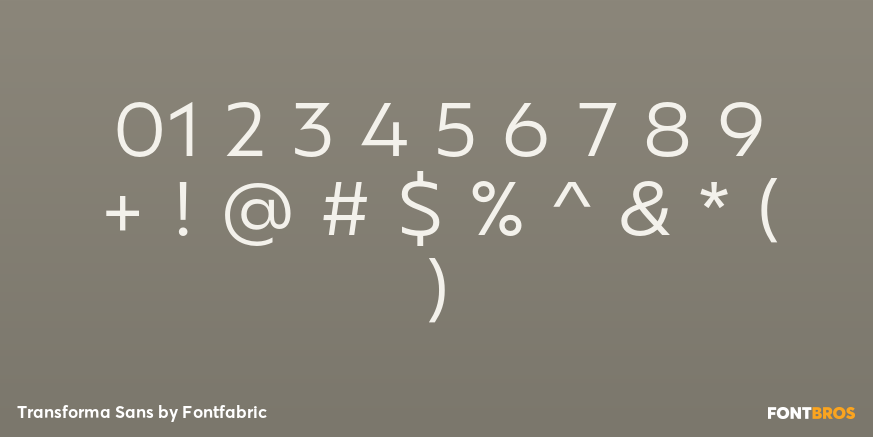 Transforma Sans Font Poster #4