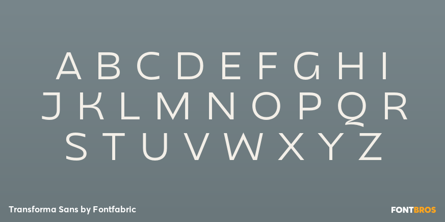 Transforma Sans Font Poster #1