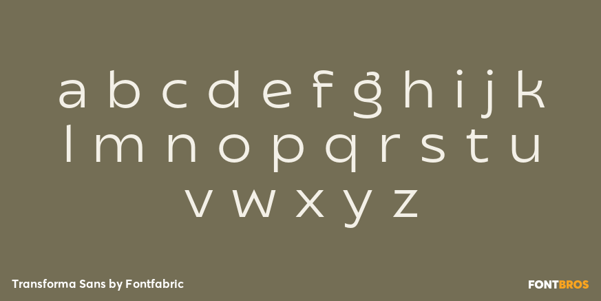 Transforma Sans Font Poster #1