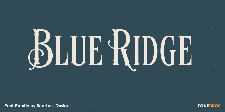 Blue Ridge Font Poster