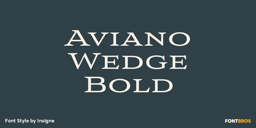 Aviano Wedge Bold Font Poster #1