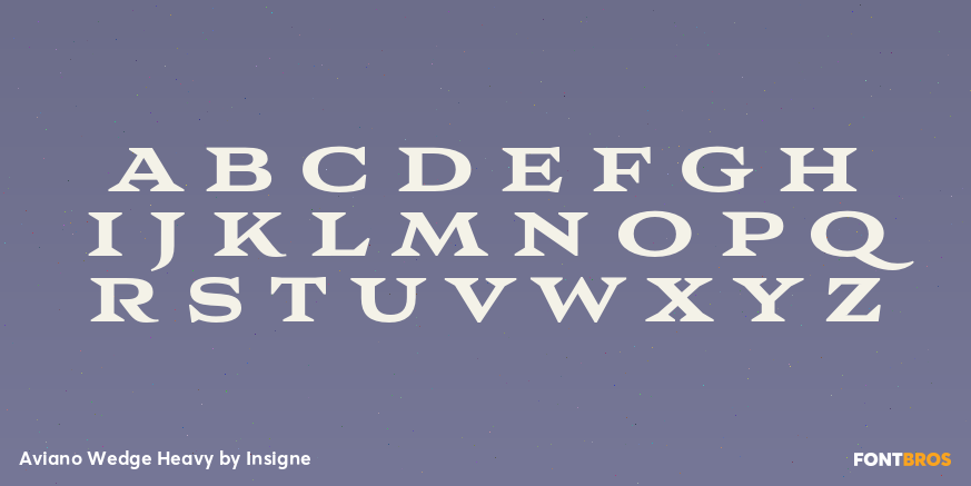 Aviano Wedge Heavy Font Poster #2