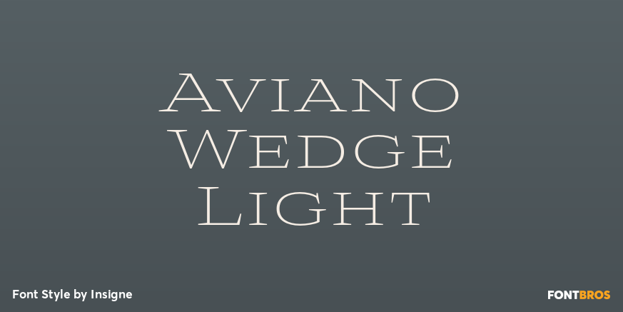 Aviano Wedge Light Font Poster #1