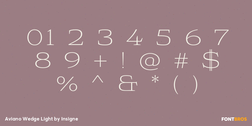 Aviano Wedge Light Font Poster #1