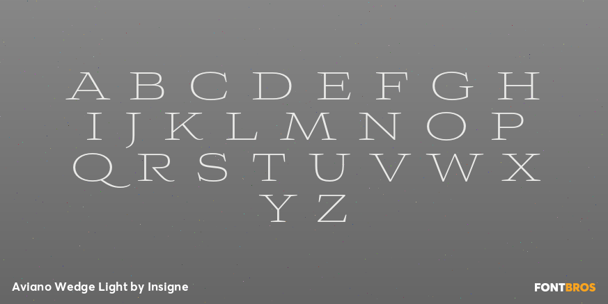 Aviano Wedge Light Font Poster #1