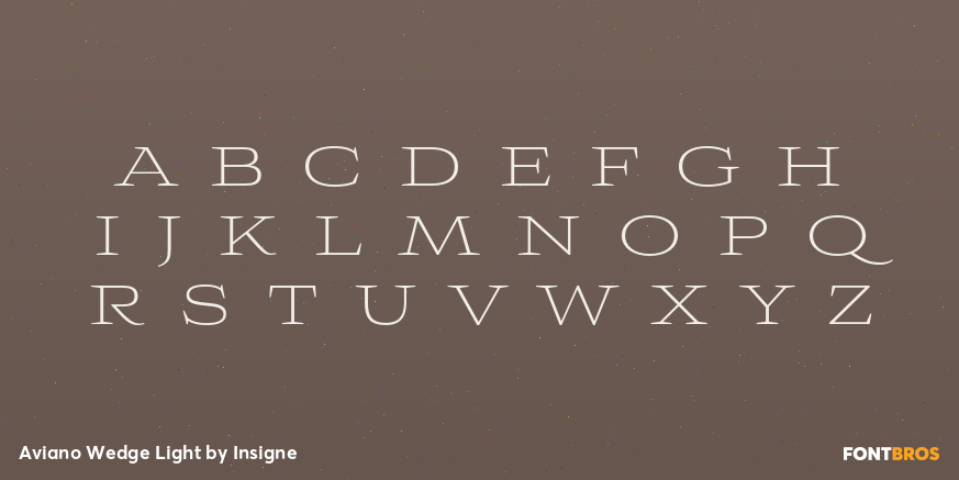 Aviano Wedge Light Font Poster #1