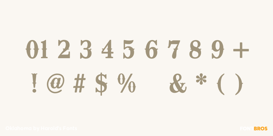 Oklahoma Font Poster #4