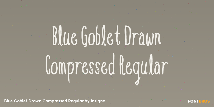 Blue Goblet Drawn Compressed Regular Font Poster #1