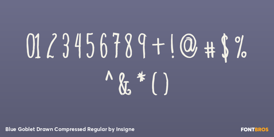 Blue Goblet Drawn Compressed Regular Font Poster #4