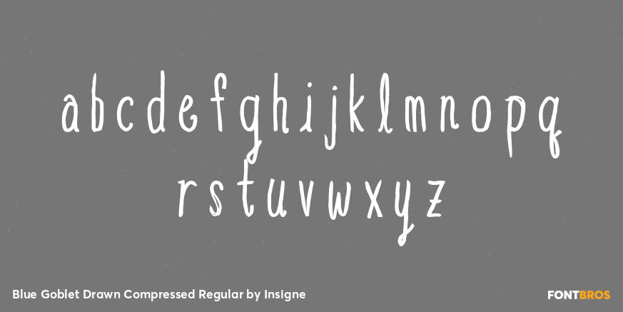 Blue Goblet Drawn Compressed Regular Font Poster #1