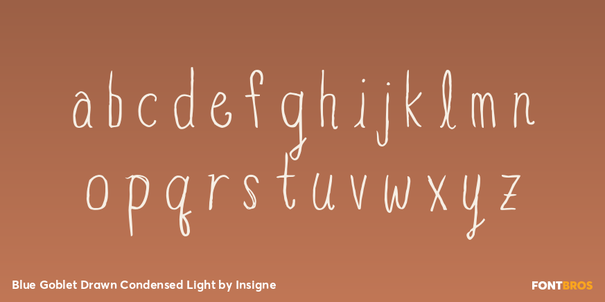 Blue Goblet Drawn Condensed Light Font Poster #3