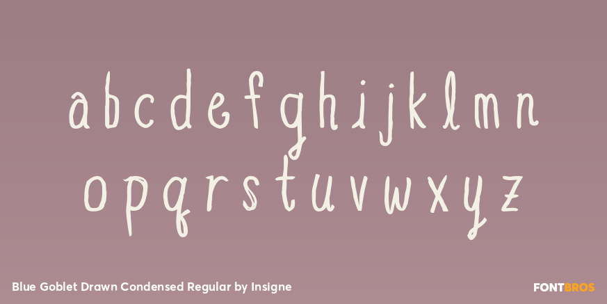 Blue Goblet Drawn Condensed Regular Font Poster #3