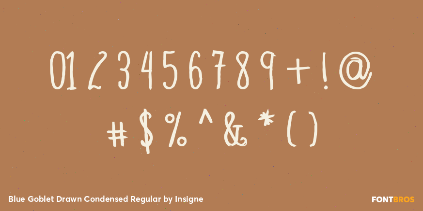 Blue Goblet Drawn Condensed Regular Font Poster #4