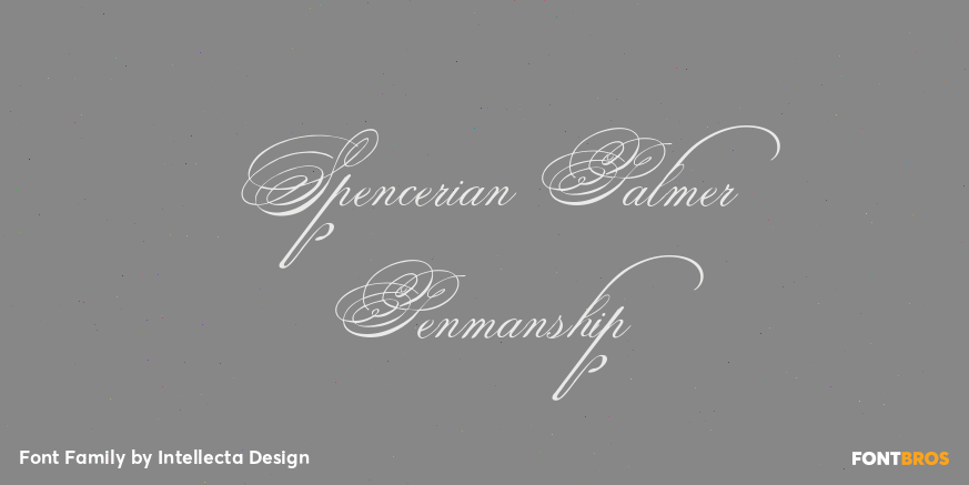 Spencerian Palmer Penmanship Font Poster