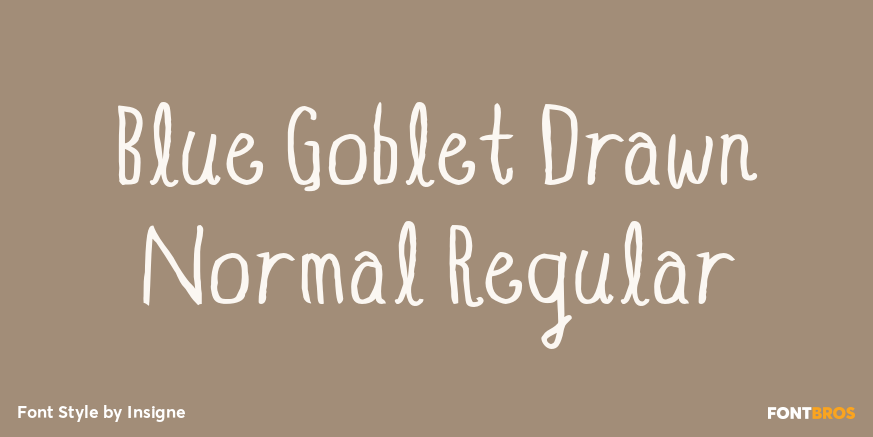 Blue Goblet Drawn Normal Regular Font Poster #1