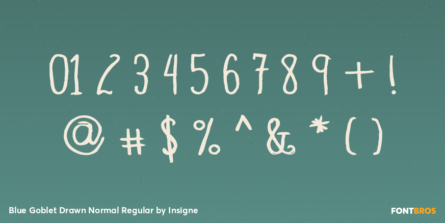 Blue Goblet Drawn Normal Regular Font Poster #1