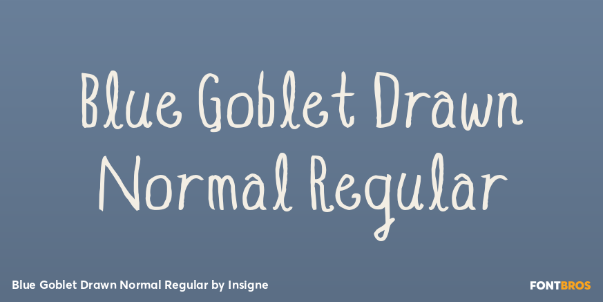 Blue Goblet Drawn Normal Regular Font Poster #1