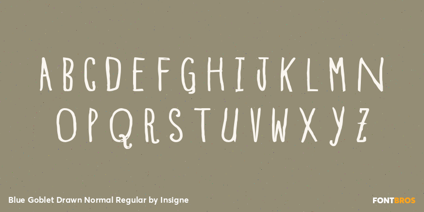 Blue Goblet Drawn Normal Regular Font Poster #2