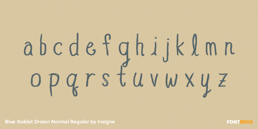 Blue Goblet Drawn Normal Regular Font Poster #3