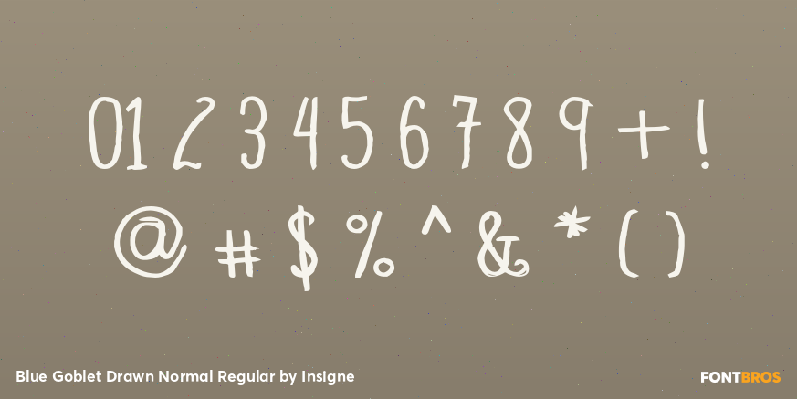 Blue Goblet Drawn Normal Regular Font Poster #4