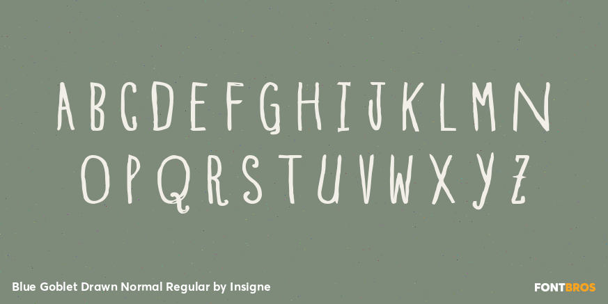 Blue Goblet Drawn Normal Regular Font Poster #1