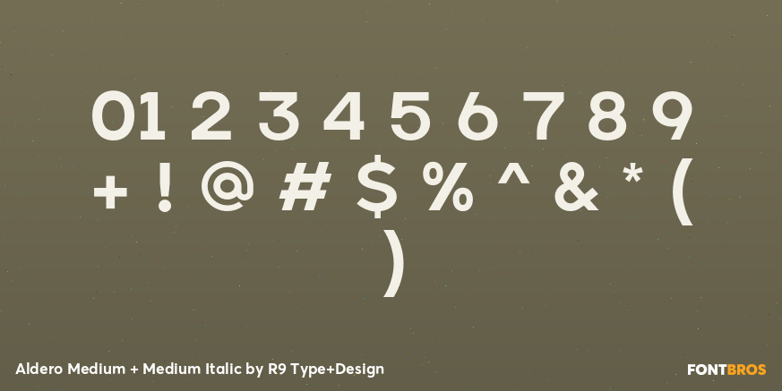 Aldero Medium + Medium Italic Font Poster #1