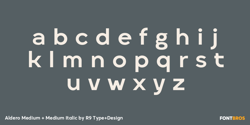 Aldero Medium + Medium Italic Font Poster #1