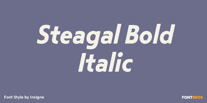 Steagal Bold Italic Font Poster #1