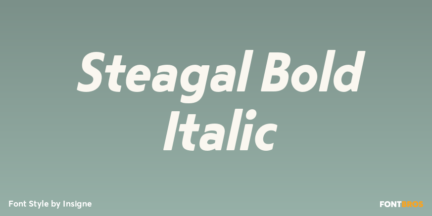 Steagal Bold Italic Font Poster #1