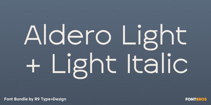Aldero Light + Light Italic Poster