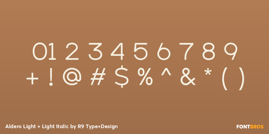 Aldero Light + Light Italic Font Poster #1