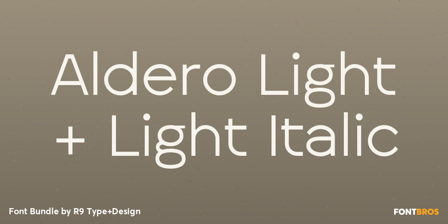 Aldero Light + Light Italic Font Poster #1