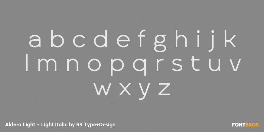 Aldero Light + Light Italic Font Poster #3