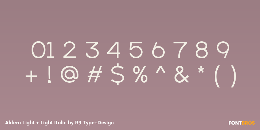Aldero Light + Light Italic Font Poster #4