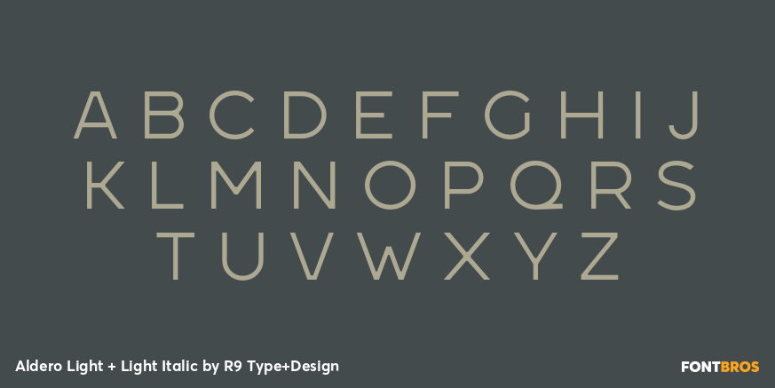 Aldero Light + Light Italic Font Poster #1