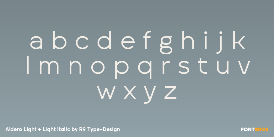 Aldero Light + Light Italic Font Poster #1