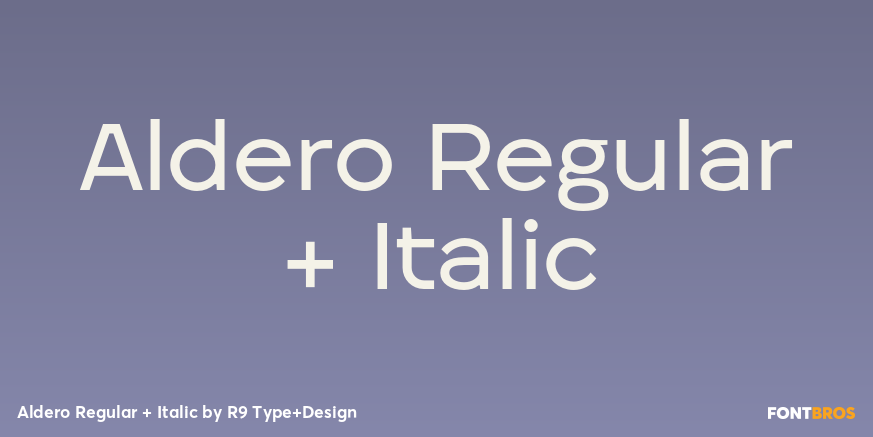 Aldero Regular + Italic Font Poster #1