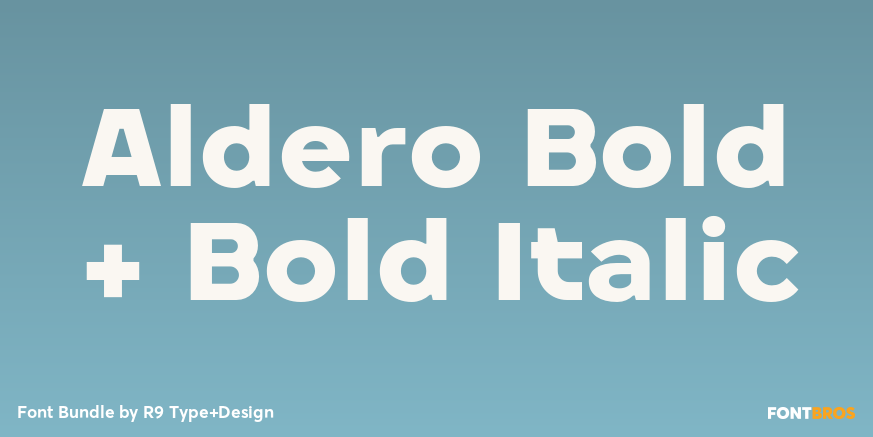 Aldero Bold + Bold Italic Poster